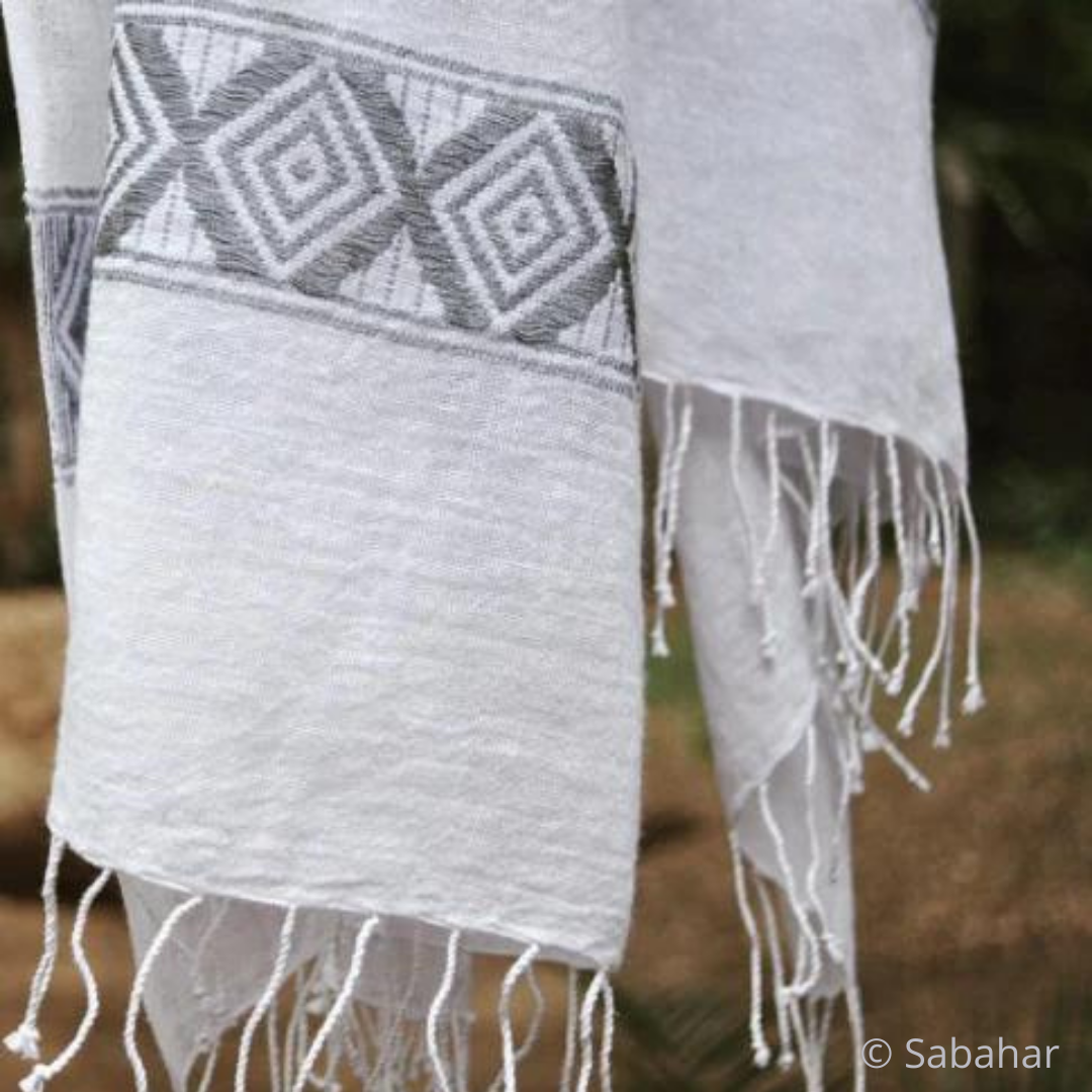 Châle Reine Tatu - coton et soie | Queen Tatu Shawl - cotton and silk